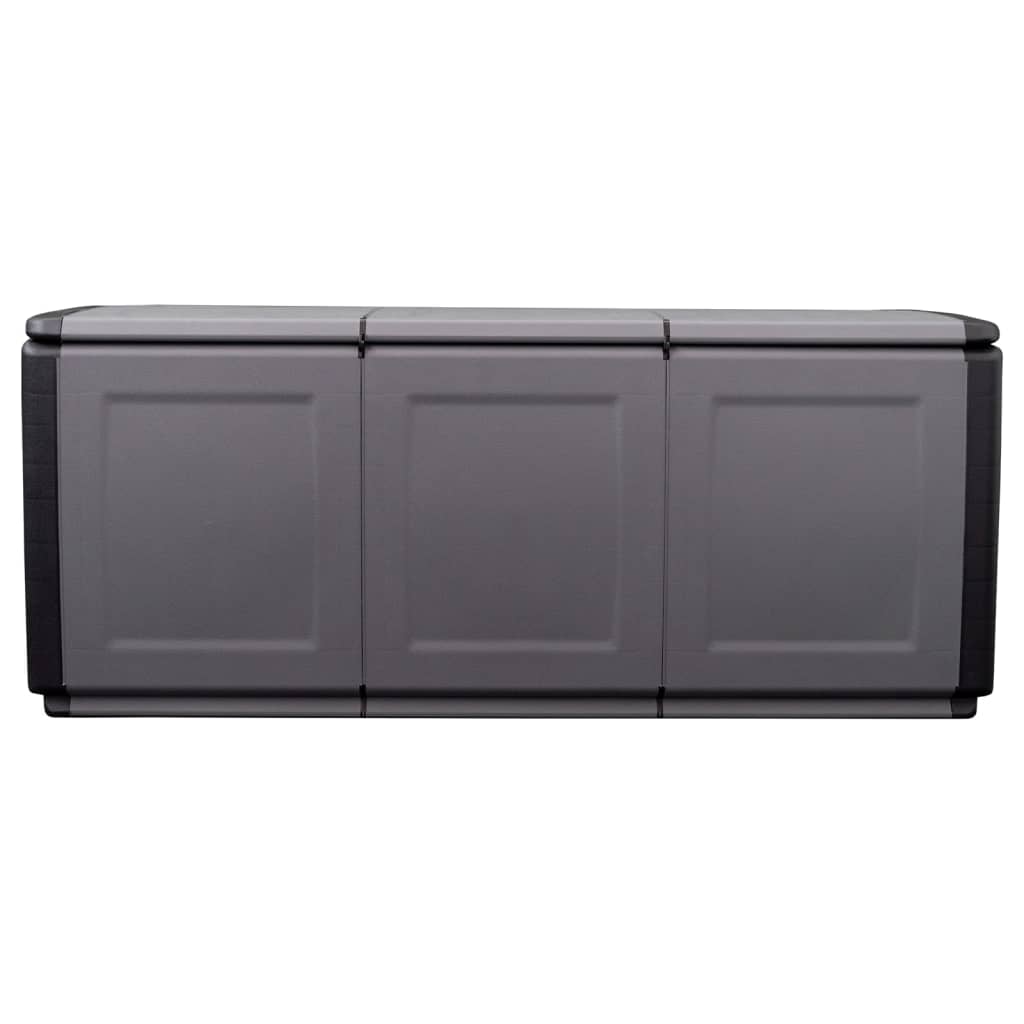 vidaXL Garden Storage Box 138x53x57 cm 330 L Dark Grey and Black