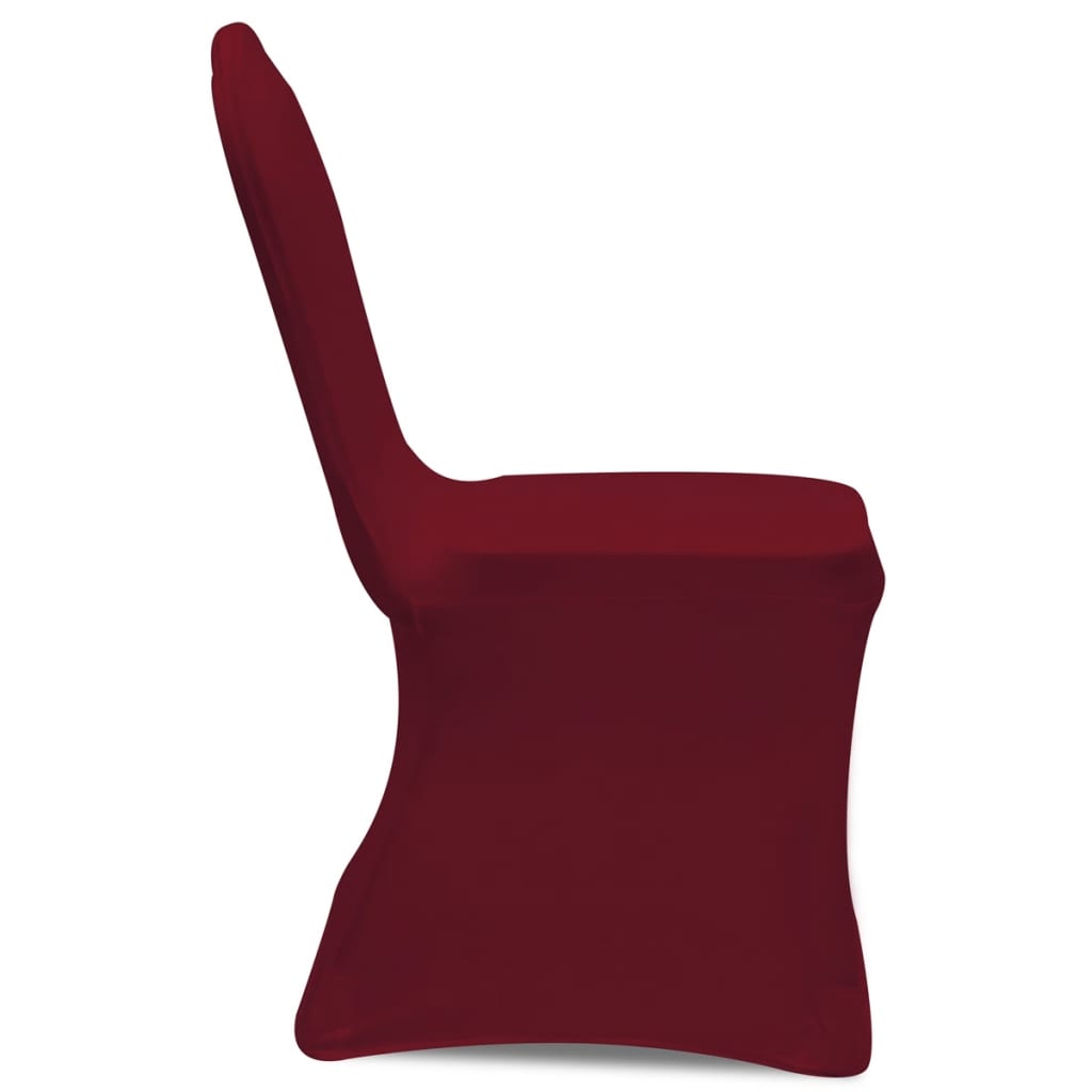 vidaXL Chair Cover Stretch Burgundy 24 pcs