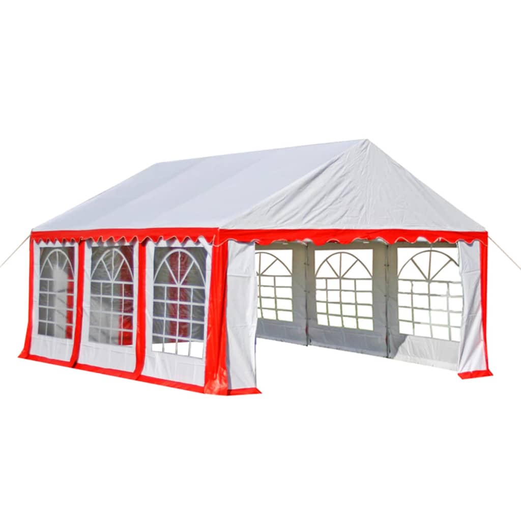 vidaXL Garden Marquee PVC 4x6 m Red and White