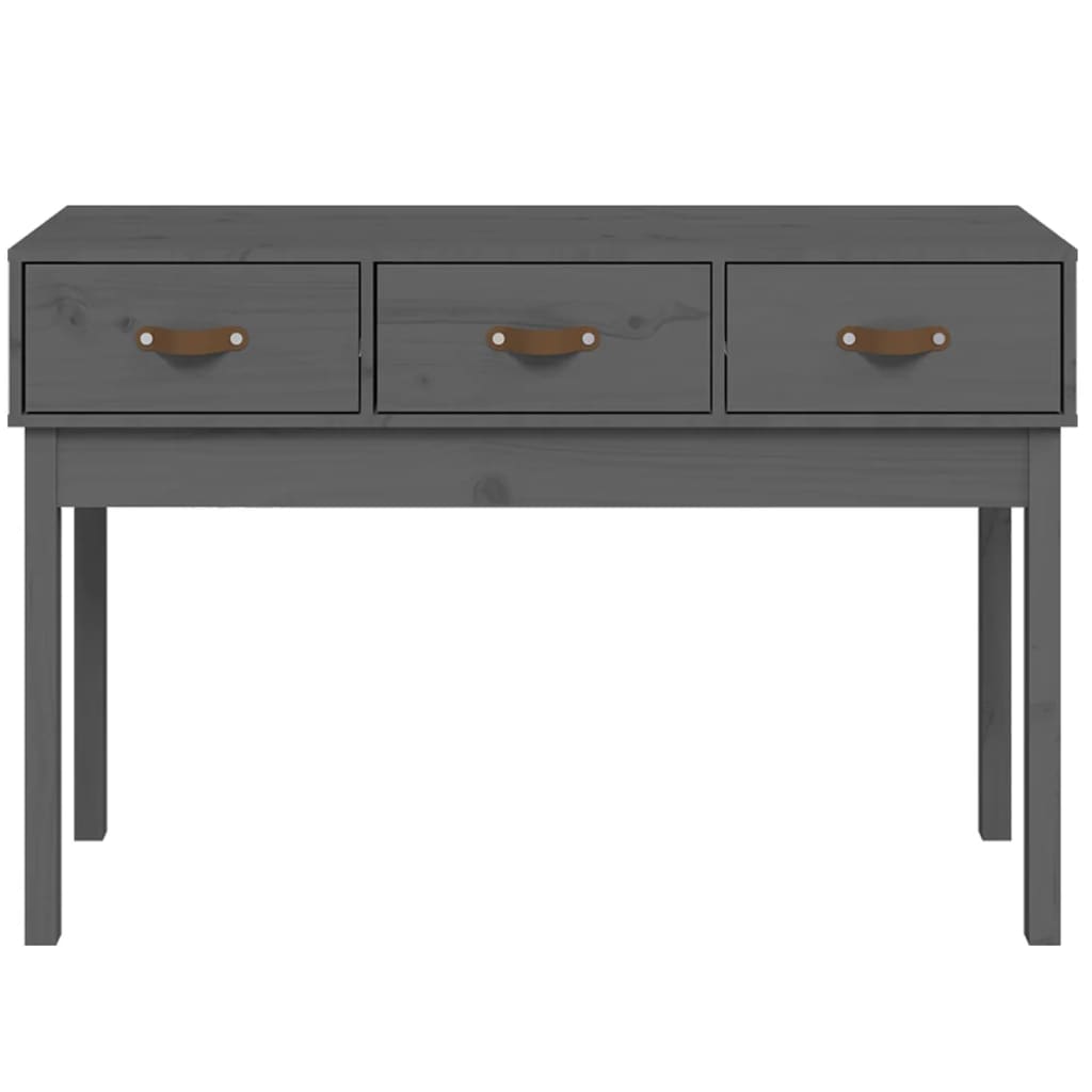 vidaXL Console Table Grey 114x40x75 cm Solid Wood Pine