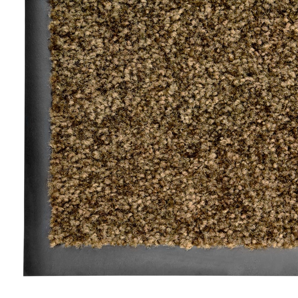 vidaXL Doormat Washable Brown 40x60 cm