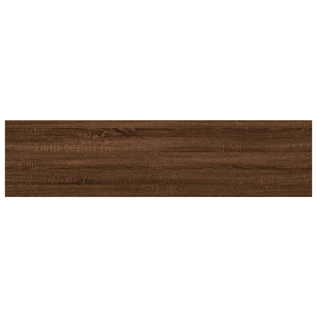 vidaXL Wall Shelves 4 pcs Brown Oak 40x10x1.5 cm Engineered Wood