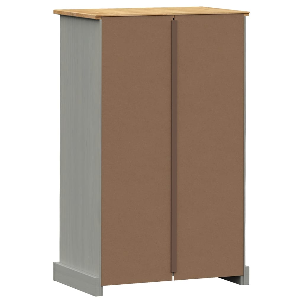 vidaXL Shoe Cabinet VIGO Grey 60x35x96 cm Solid Wood Pine