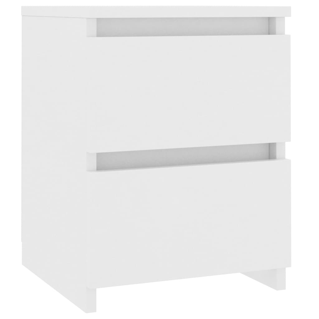 vidaXL Bedside Cabinets 2 pcs White 30x30x40 cm Engineered Wood
