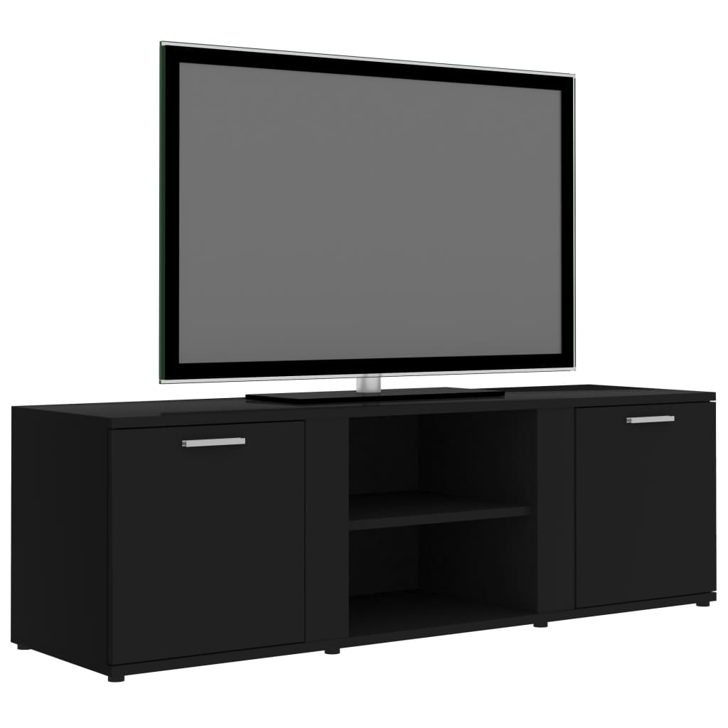 vidaXL TV Cabinet Black 120x34x37 cm Engineered Wood