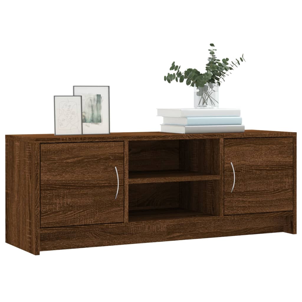 vidaXL TV Cabinet Brown Oak 102x30x37.5 cm Engineered Wood