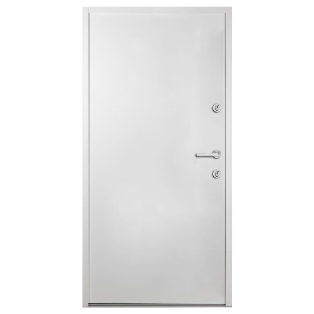 vidaXL Aluminium Front Door White 90x200 cm