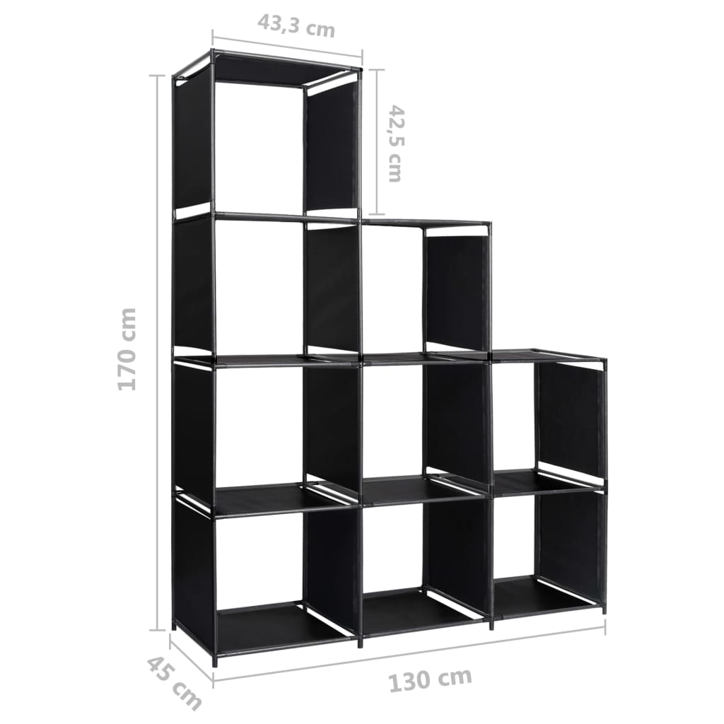 vidaXL Display Staircase Shelf 130x45x170cm Fabric