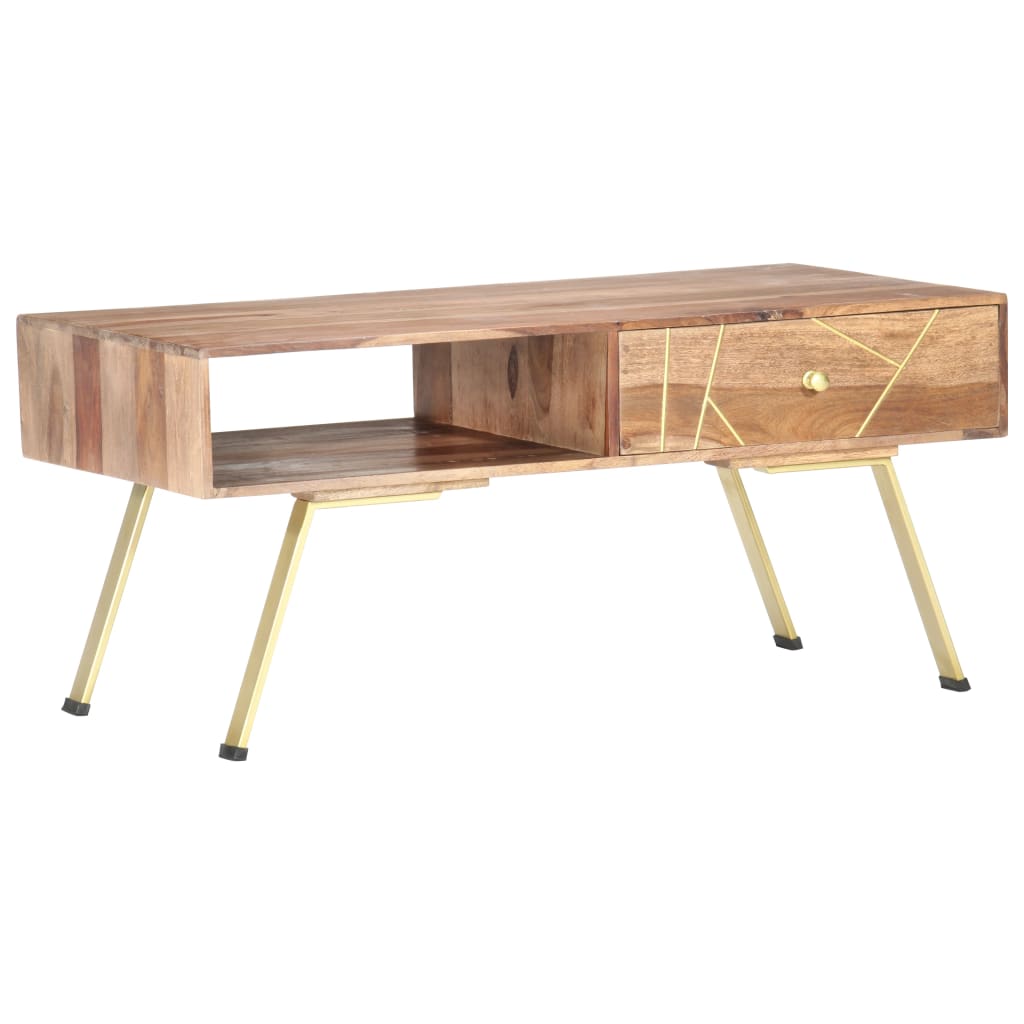 vidaXL Coffee Table 95x50x42 cm Solid Sheesham Wood