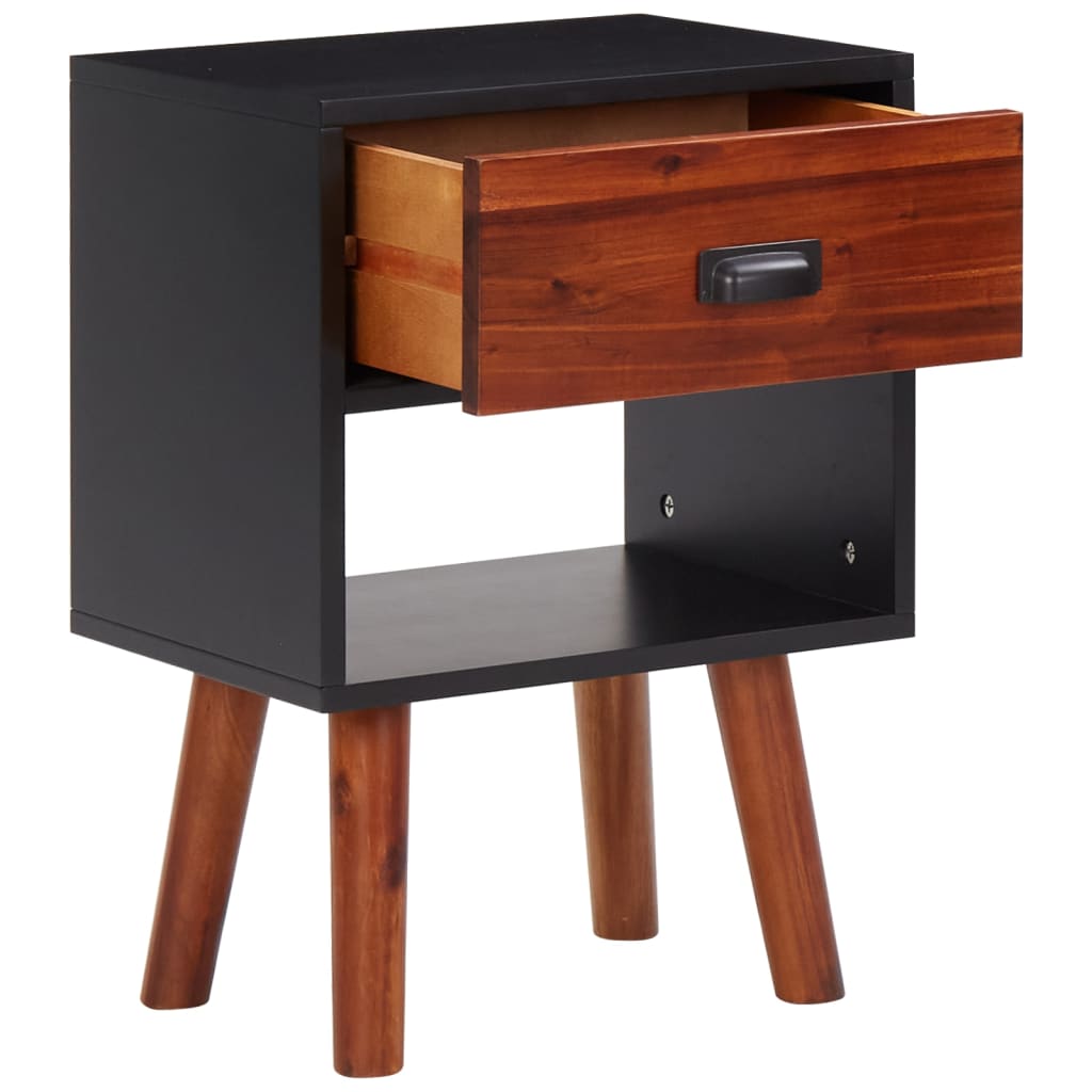 vidaXL Solid Acacia Wood Bedside Cabinets 2 pcs 40x30x57 cm