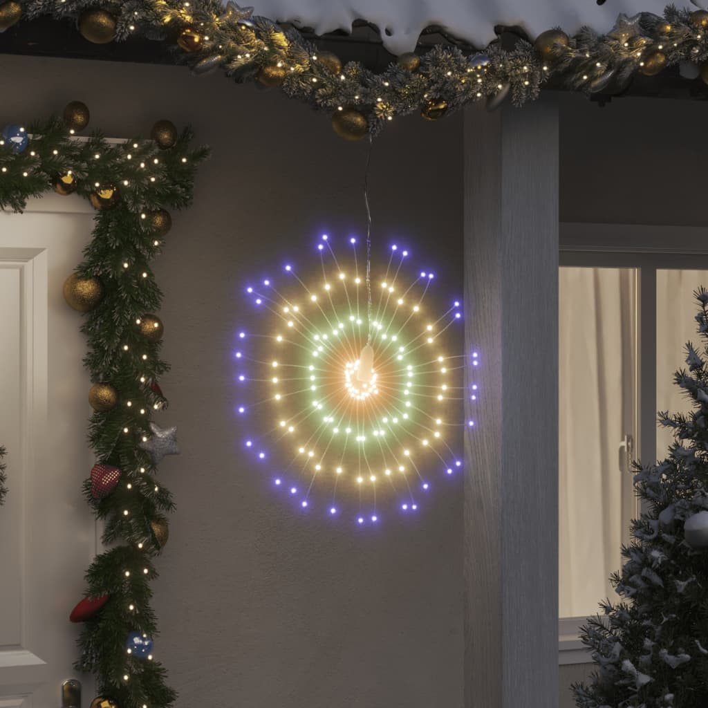 vidaXL Christmas Starburst Lights 140 LEDs 4 pcs Multicolour 17 cm