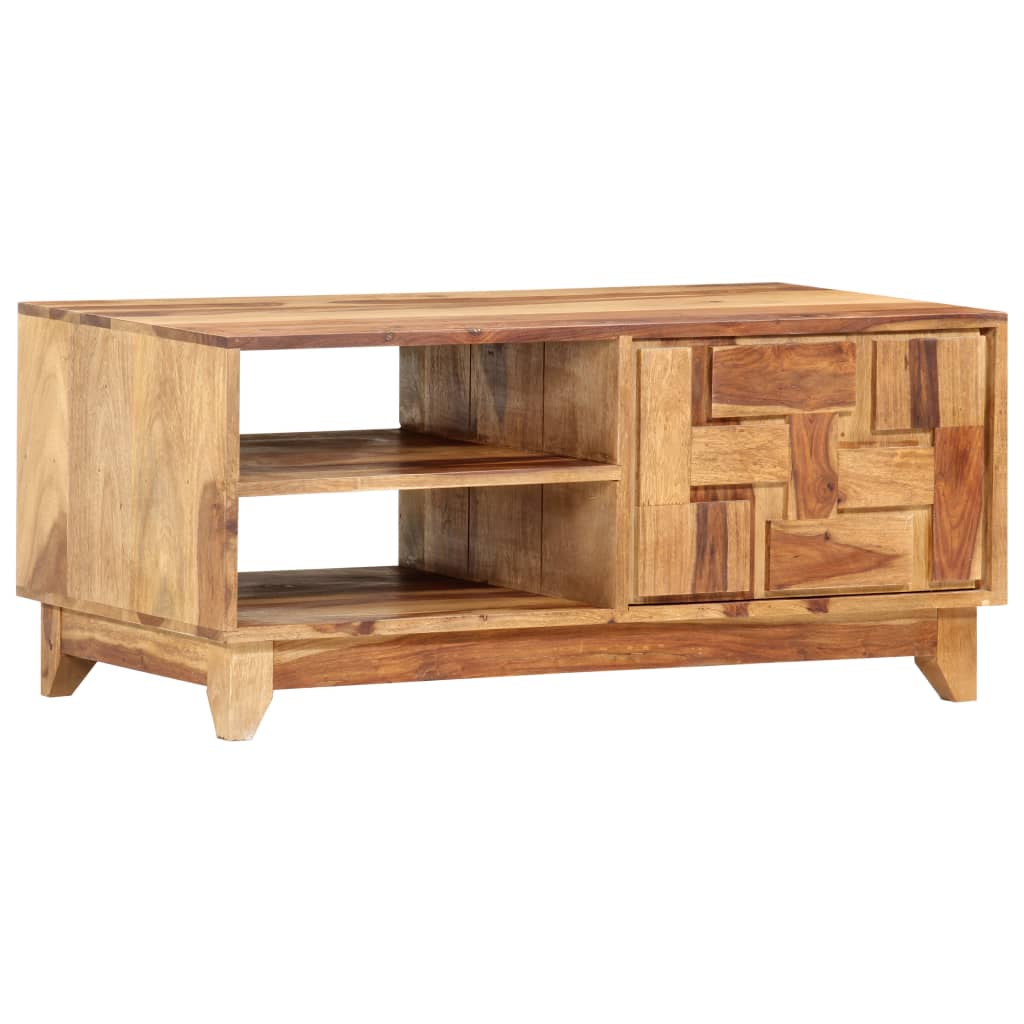 vidaXL TV Cabinet 90x45x40 cm Solid Sheesham Wood