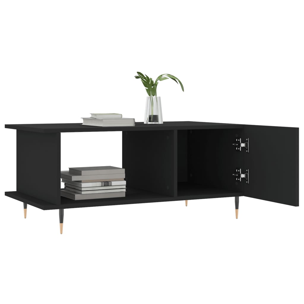 vidaXL Coffee Table Black 90x50x40 cm Engineered Wood