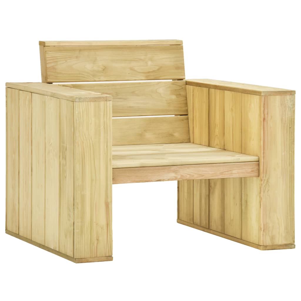 vidaXL Garden Chairs 2 pcs 89x76x76 cm Impregnated Pinewood