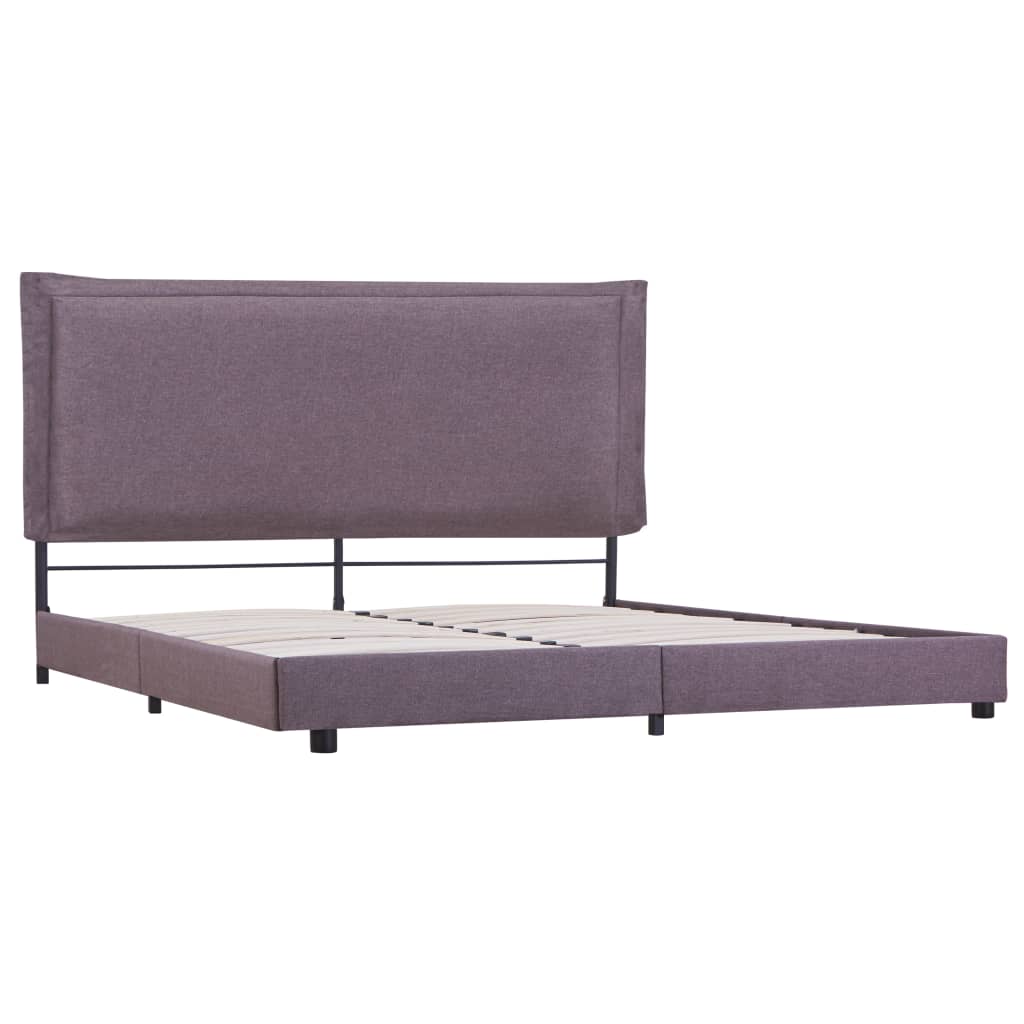 vidaXL Bed Frame Taupe Fabric 150x200 cm King Size