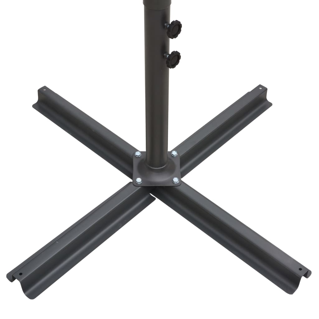 vidaXL Double Parasol with Steel Pole 250x250 cm Black