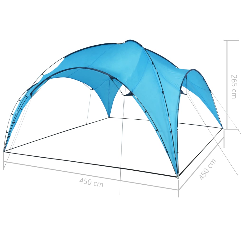 vidaXL Party Tent Arch 450x450x265 cm Light Blue
