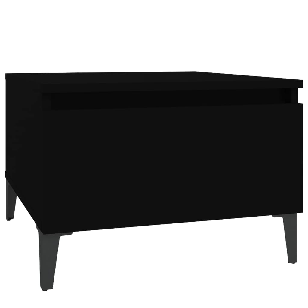 vidaXL Side Table Black 50x46x35 cm Engineered Wood