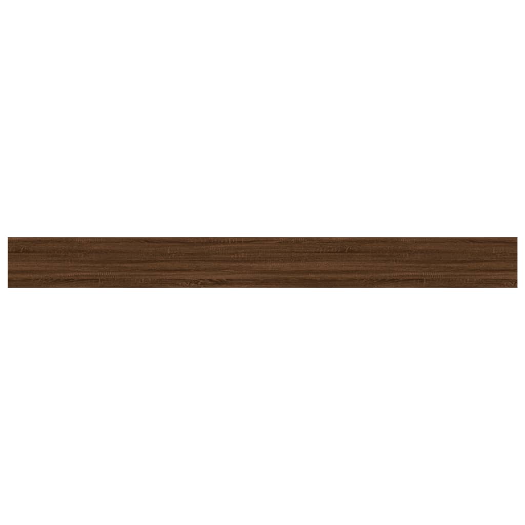 vidaXL Wall Shelves 4 pcs Brown Oak 100x10x1.5 cm Engineered Wood