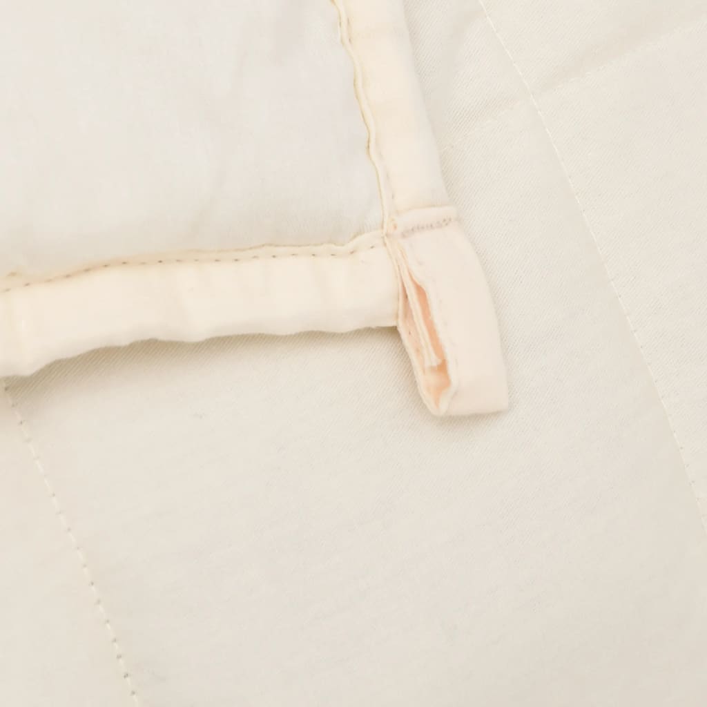 vidaXL Weighted Blanket Light Cream 200x220 cm 13 kg Fabric