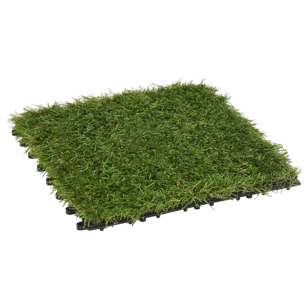 vidaXL Artificial Grass Tiles 22 pcs Green 30x30 cm
