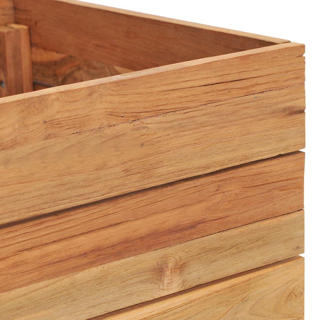 vidaXL Raised Bed 100x40x38 cm Recycled Teak Wood and Steel