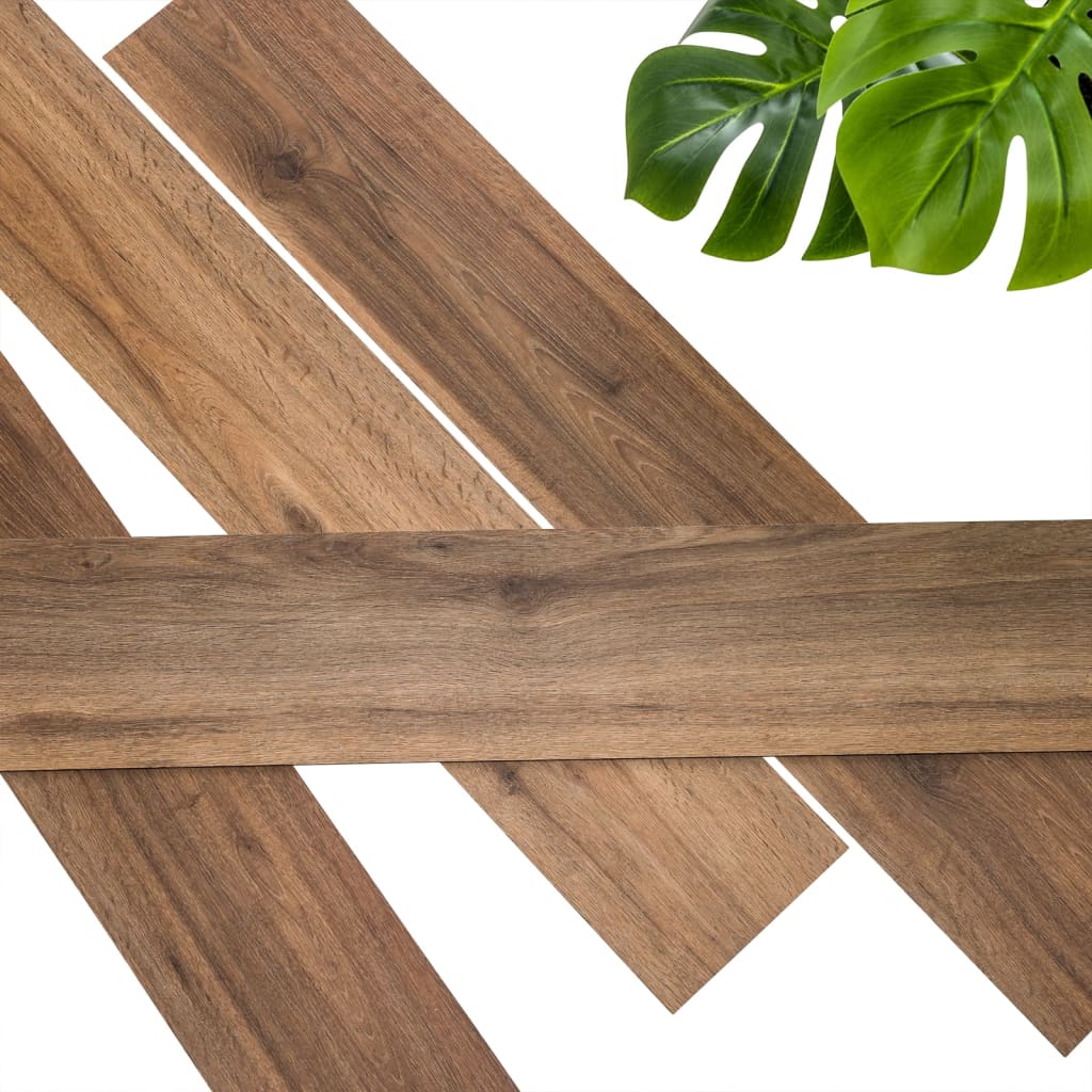 WallArt 30 pcs Wood Look Planks GL-WA28 Natural Oak Saddle Brown