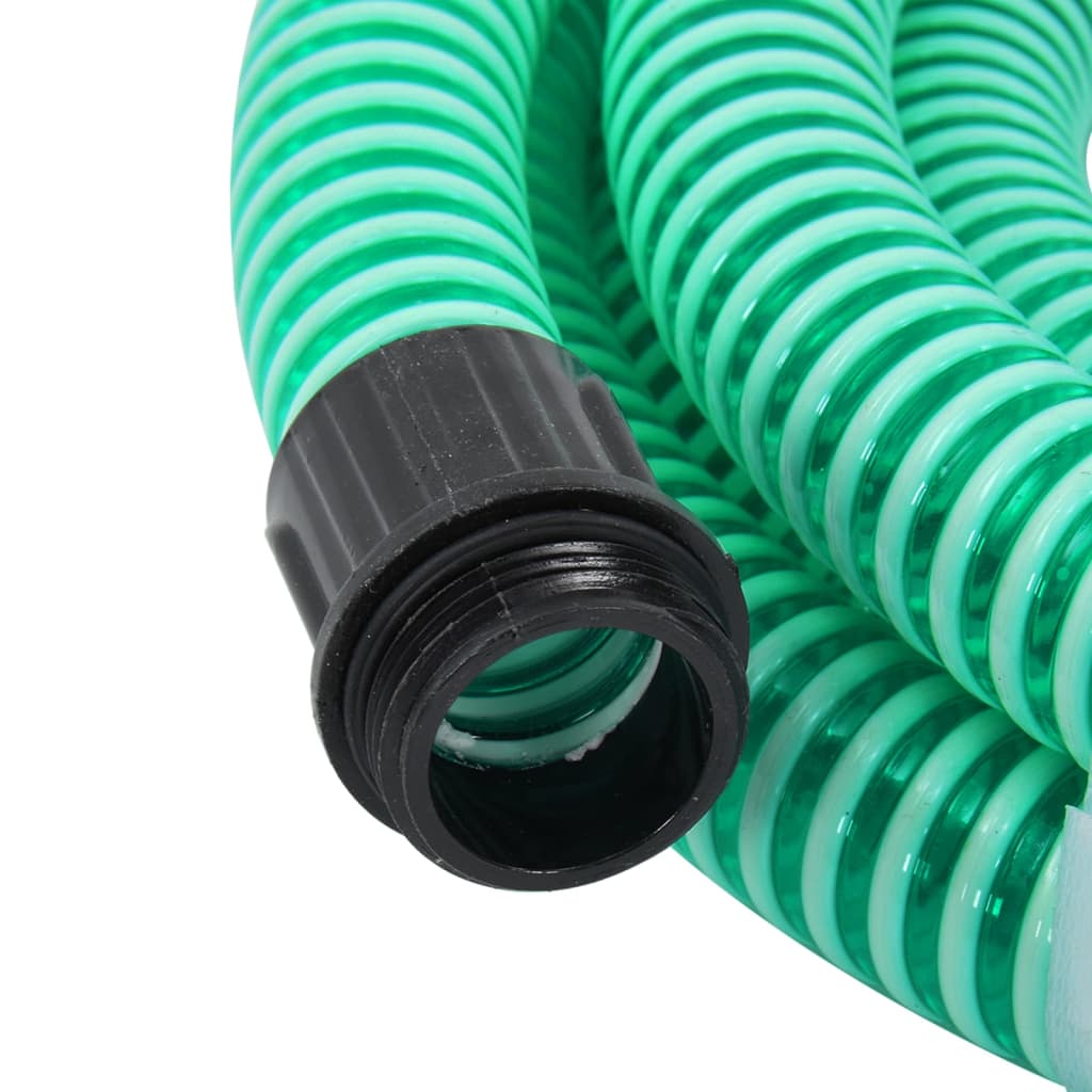 vidaXL Suction Hose with Brass Connectors Green 1.1" 5 m PVC