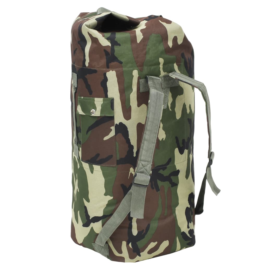 vidaXL Army-Style Duffel Bag 85 L Camouflage