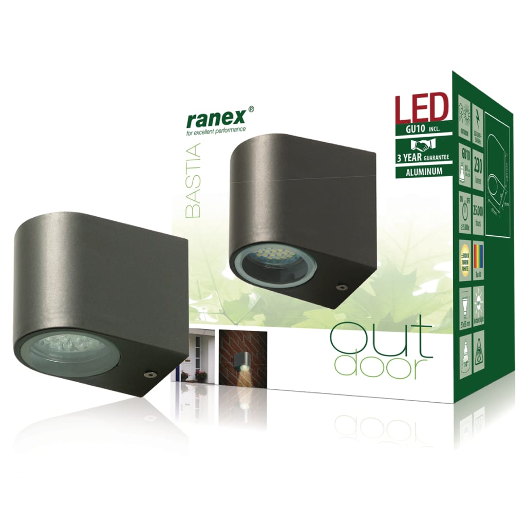 Ranex LED Wall Light 3 W Grey 5000.332