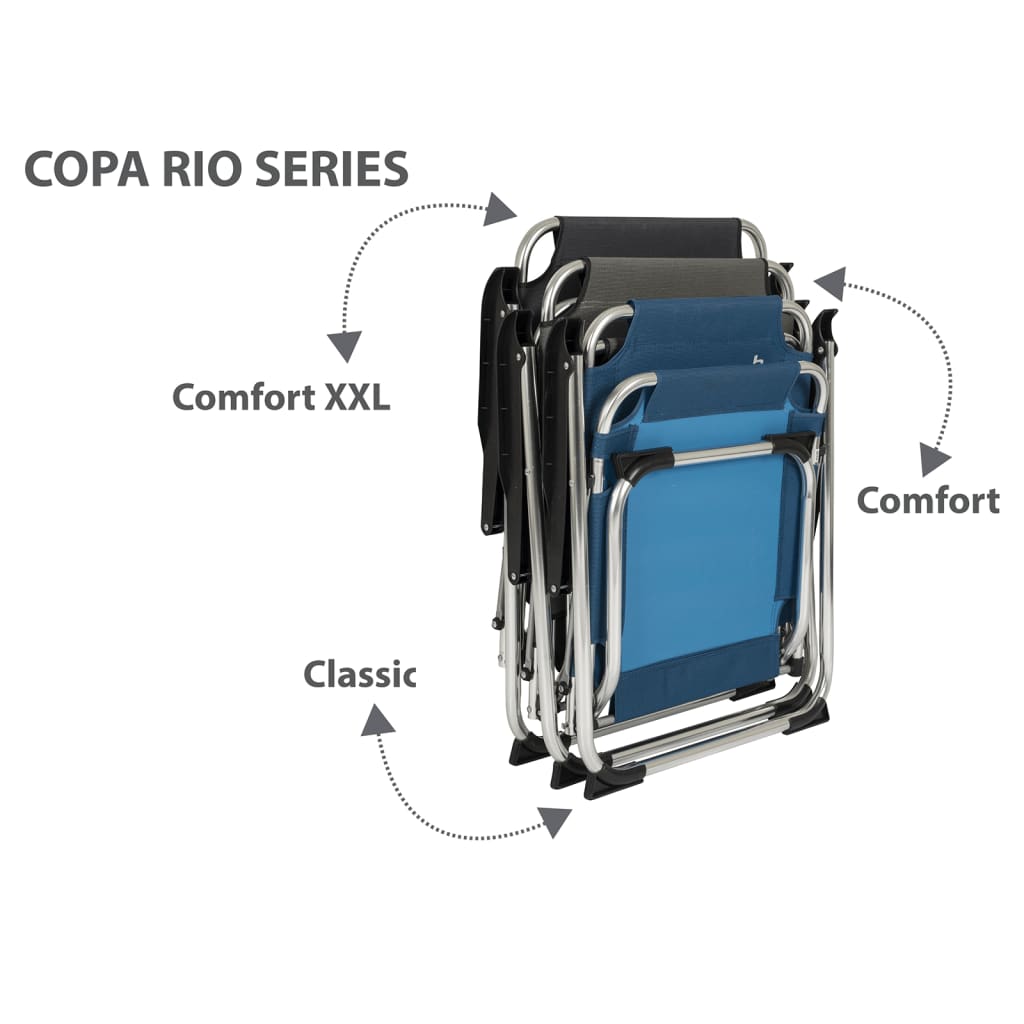 Bo-Camp Folding Camping Chair Copa Rio Classic Grey
