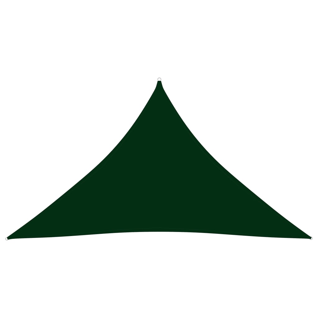 vidaXL Sunshade Sail Oxford Fabric Triangular 3.5x3.5x4.9 m Dark Green