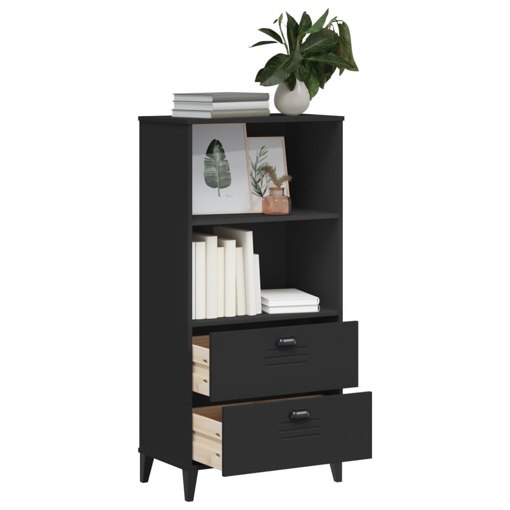 vidaXL Bookcase VIKEN Black 60x35x123 cm Engineered Wood