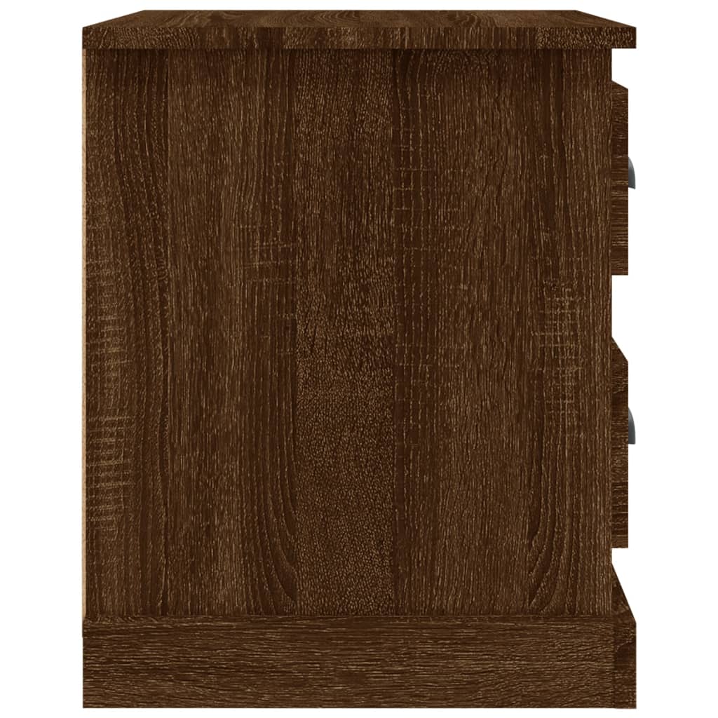 vidaXL Bedside Cabinets 2 pcs Brown Oak 39x39x47.5 cm Engineered Wood