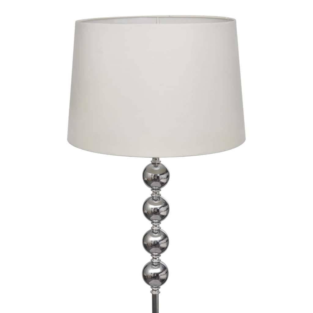 Floor Lamp Shade with High Stand 4 Ball Stack Decoration White