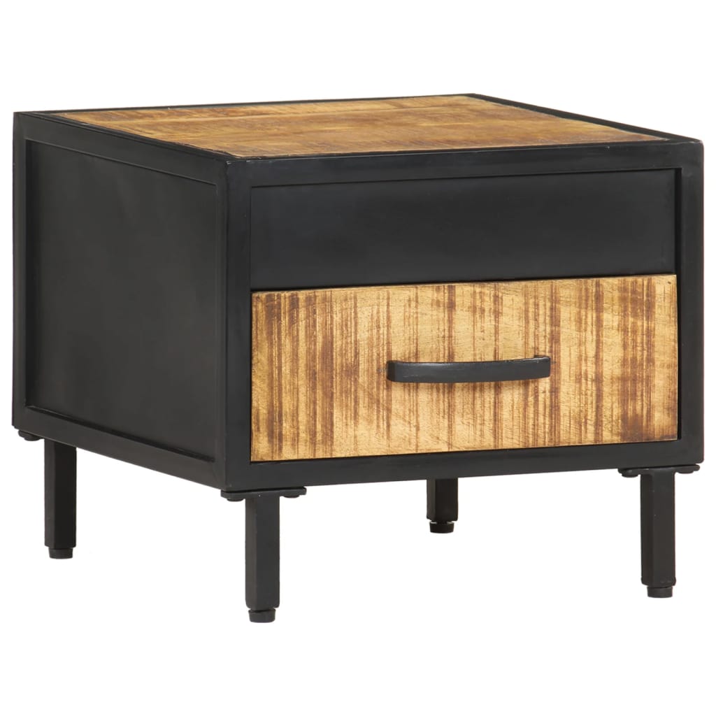 vidaXL Bedside Cabinet 40x40x35 cm Rough Mango Wood