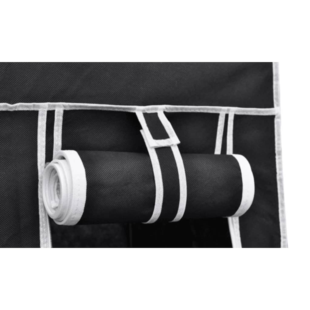 vidaXL Folding Wardrobe Black 110x45x175 cm