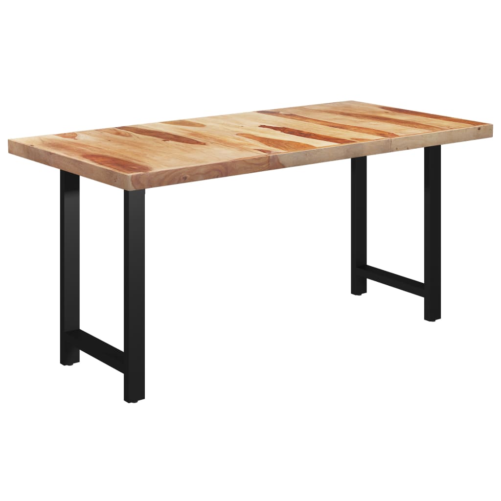 vidaXL Dining Table with H-shaped Legs 160x80x77cm Solid Sheesham Wood
