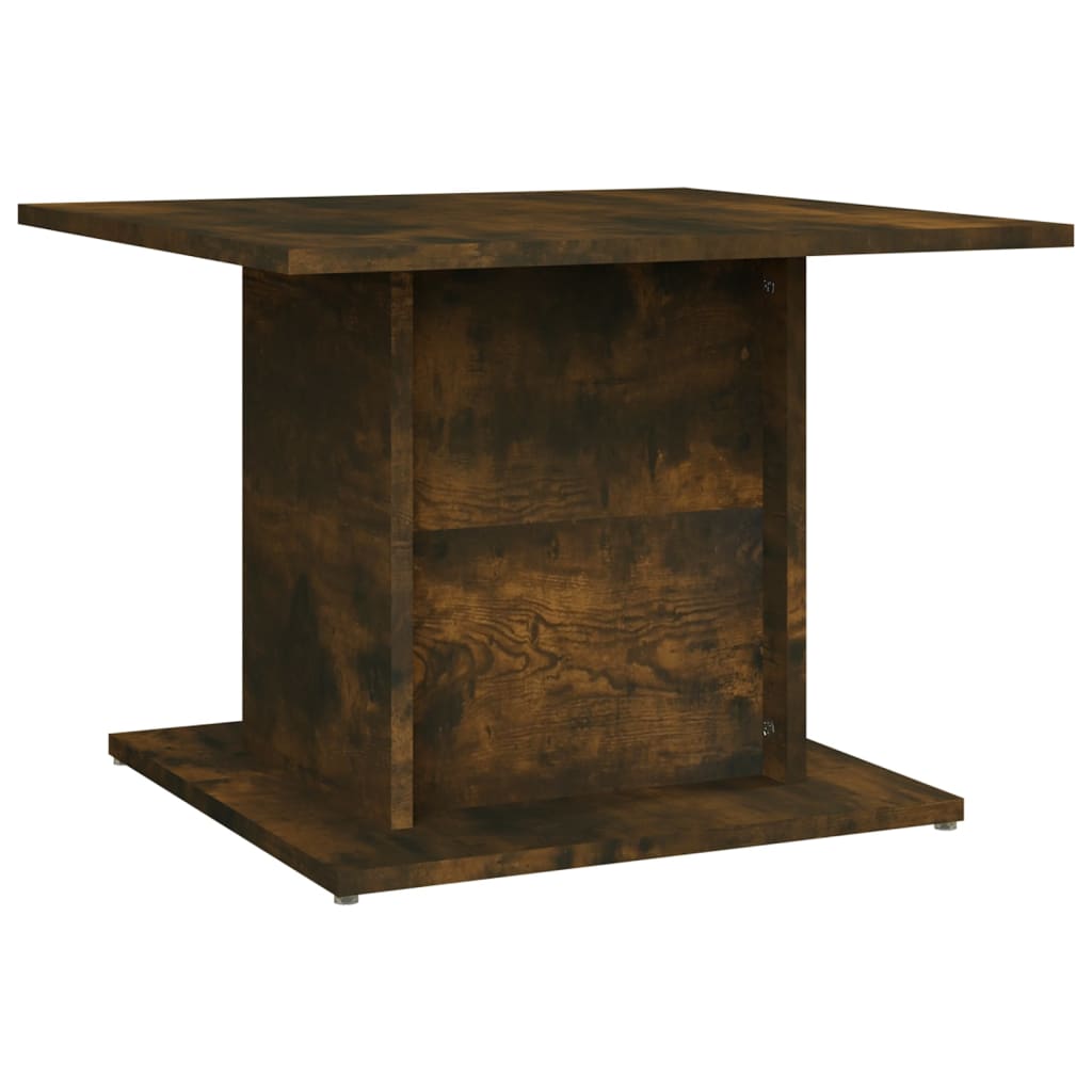 VidaXL Coffee Table 50x50x40 cm Smoked Oak Finish Metal Legs Living Room Decor Essentials