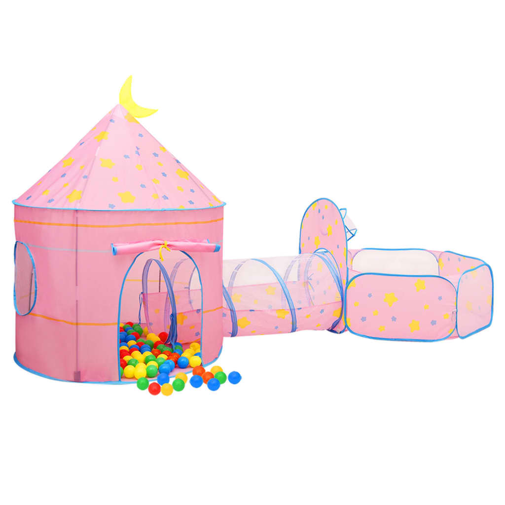 vidaXL Children Play Tent with 250 Balls Pink 301x120x128 cm
