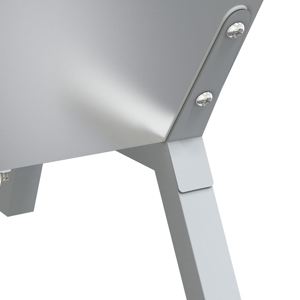 vidaXL BBQ Tray Silver 118x42x30.5 cm Stainless Steel