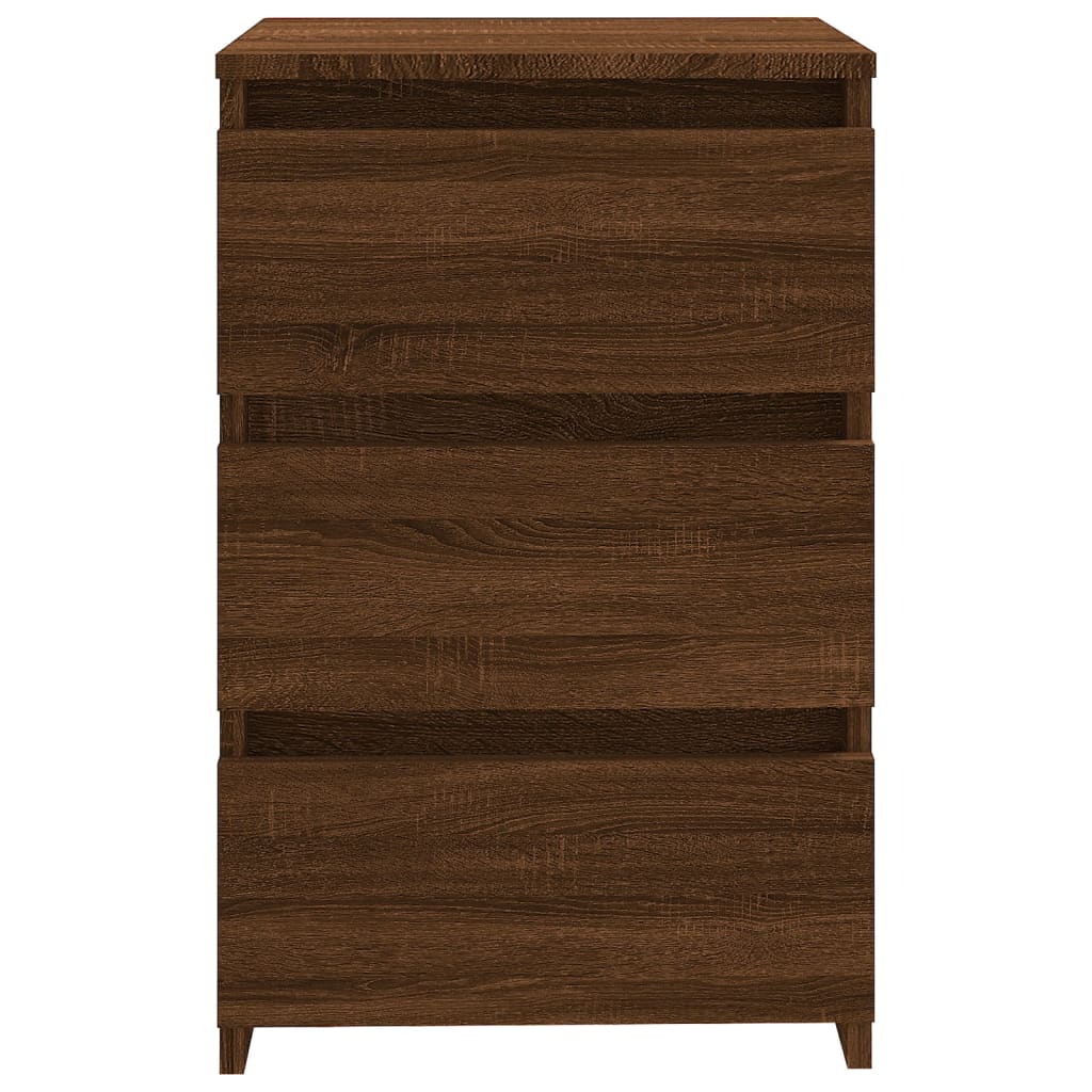 vidaXL Bed Cabinets 2 pcs Brown Oak 40x35x62.5 cm Engineered Wood