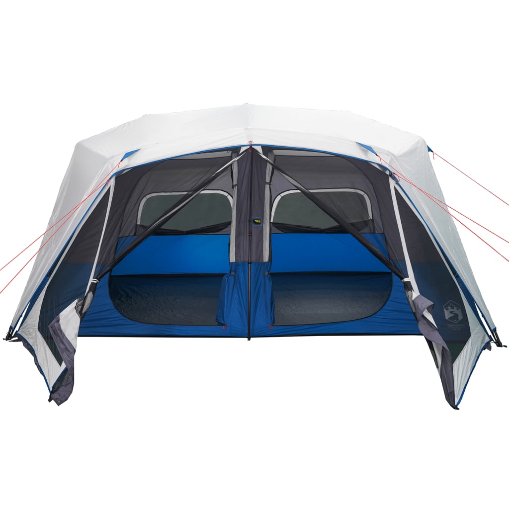 vidaXL Family Tent with LED 10-Person Light Blue Quick Release