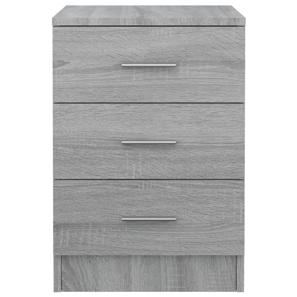 vidaXL Bedside Cabinets 2 pcs Grey Sonoma 38x35x56 cm Engineered Wood