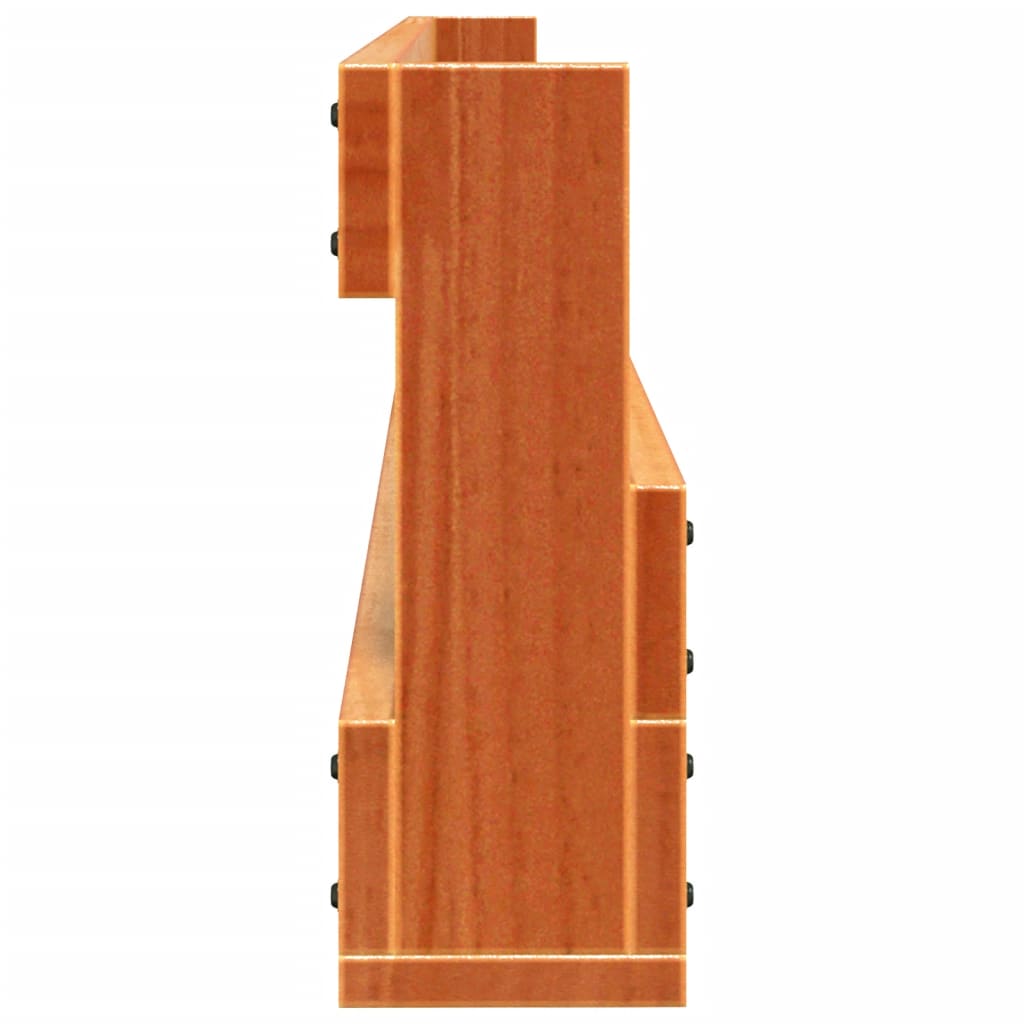 vidaXL Wall-mounted Shoe Racks 2 pcs Wax Brown 110x8.5x23.5 cm Solid Wood Pine