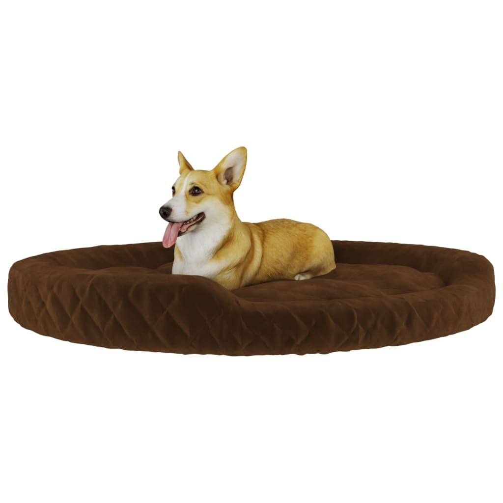 vidaXL Dog Bed Brown 110x90x23 cm Plush
