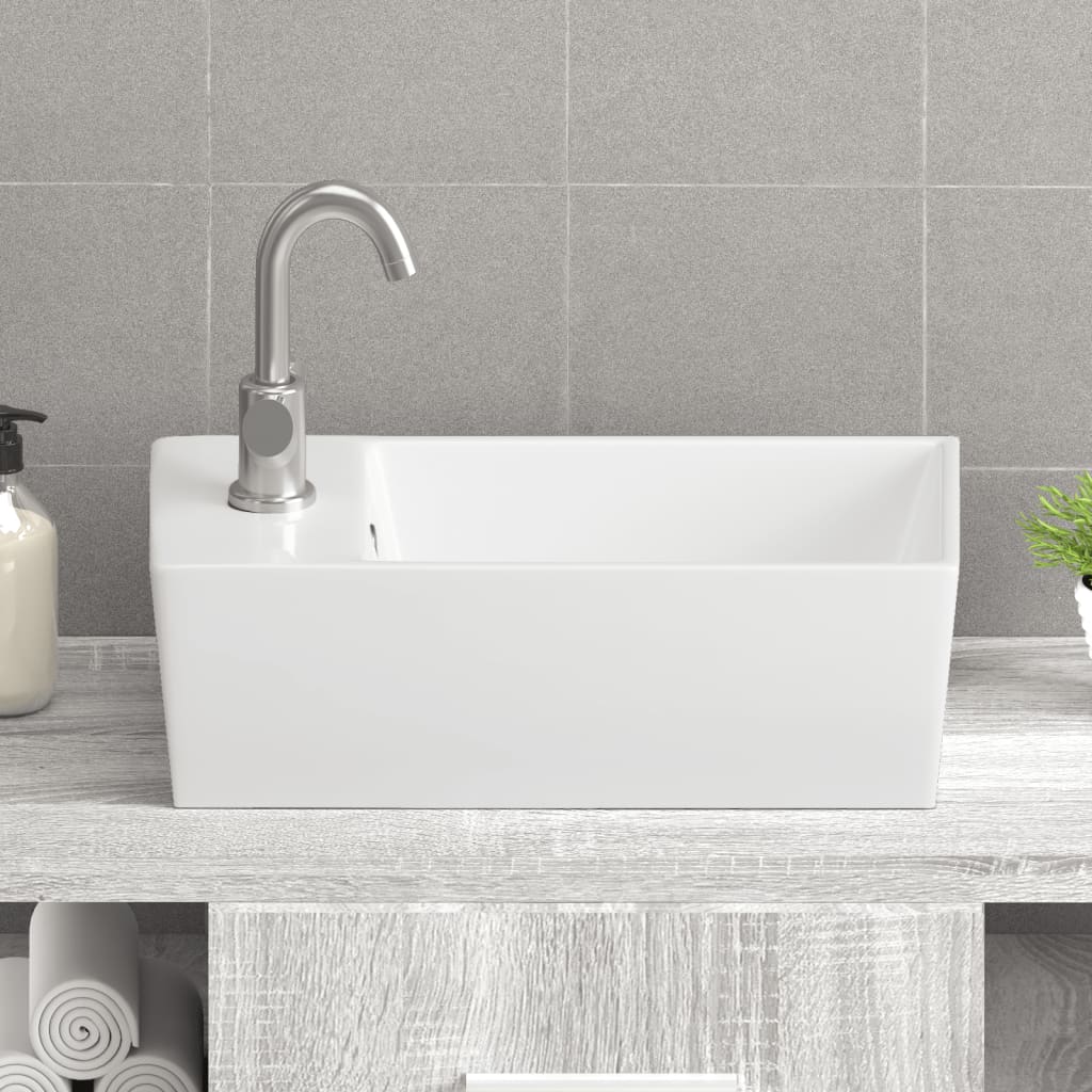 vidaXL Sink Basin Faucet Ceramic Square(not for individual sales / blocked all in blockcades)