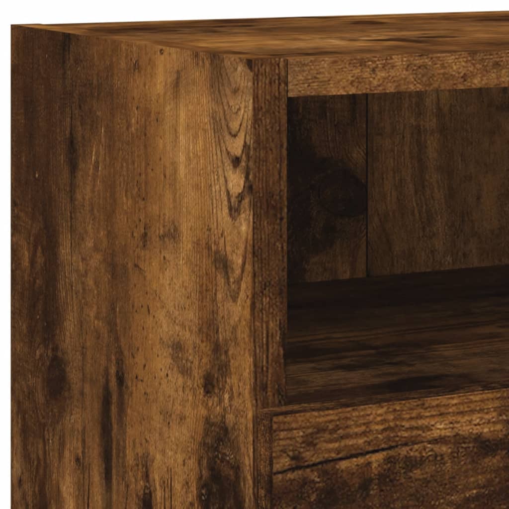 vidaXL 5 Piece TV Wall Cabinets Smoked Oak Engineered Wood
