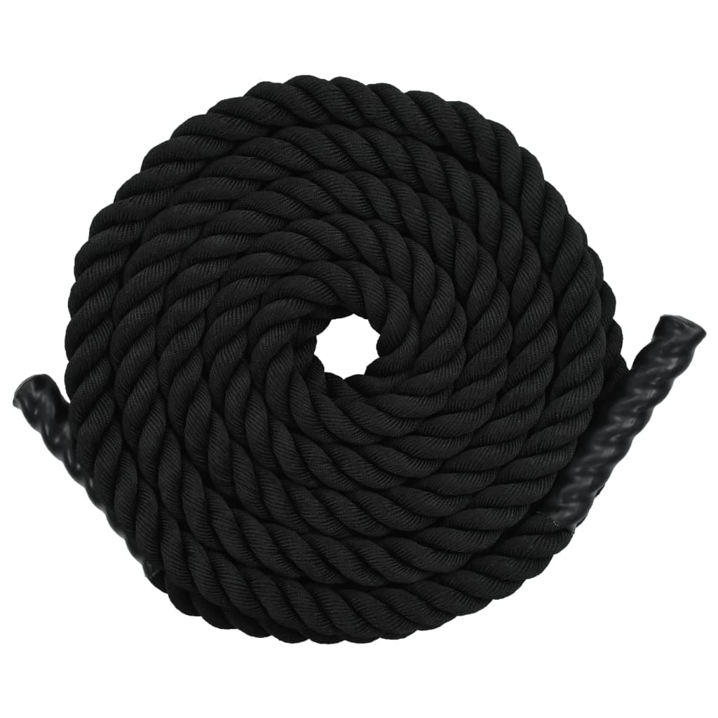 vidaXL Battle Rope 9 m Polyester Black
