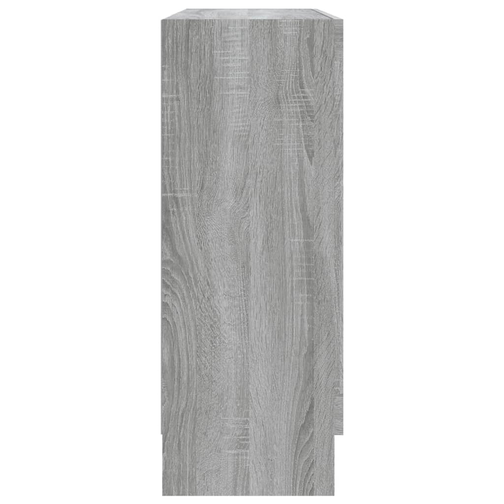 vidaXL Vitrine Cabinet Grey Sonoma 82.5x30.5x80 cm Engineered Wood